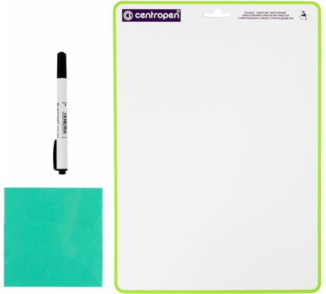 Доска двусторонняя маркерная ОФИСМАГ А3 (340x480 мм), КЛЕТКА, 1 маркер + салфетка, CENTROPEN, 7789, 5 7789 0185 230493