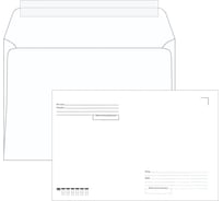 Конверты ОФИСМАГ С4 (229x324 мм), отрывная лента, "Куда-Кому", 100 г/м2, КОМПЛЕКТ 500 шт 124399