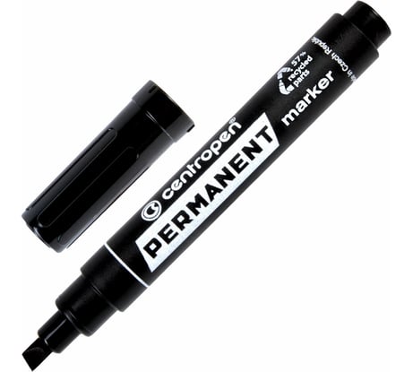 Маркер перманентный ОФИСМАГ CENTROPEN 8576, ЧЕРНЫЙ, скошенный наконечник, 1-4,6 мм, 5 8576 0112 151098