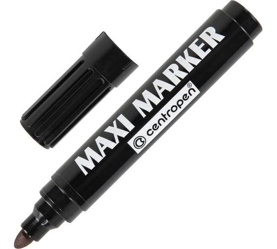Маркер перманентный универсальный ОФИСМАГ ЧЕРНЫЙ CENTROPEN "Maxi Marker", 2-4 мм, 8936, 5 8936 0112 151125