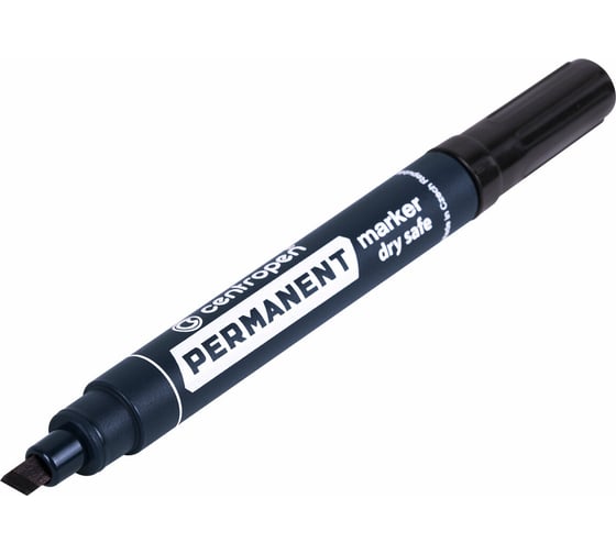 Маркер перманентный ОФИСМАГ CENTROPEN 8516, ЧЕРНЫЙ, скошенный наконечник, 2-5 мм, 5 8516 0112 151105