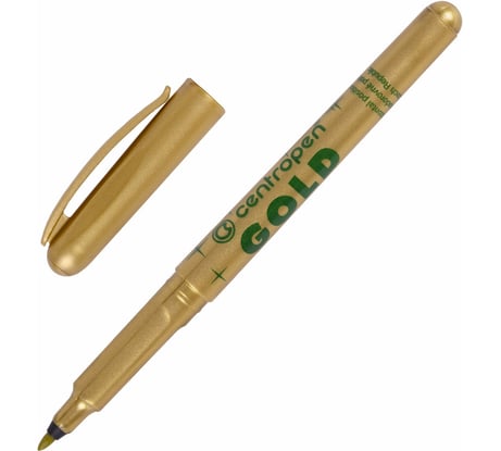Маркер для декорирования ОФИСМАГ ЗОЛОТОЙ CENTROPEN, круглый наконечник, 1 мм, 2670, 6 2670 0195 152042