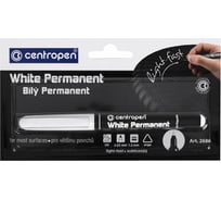 Маркер перманентный ОФИСМАГ БЕЛЫЙ CENTROPEN, круглый наконечник, 1,2 мм, блистер, 2686, 5 2686 6000 152037