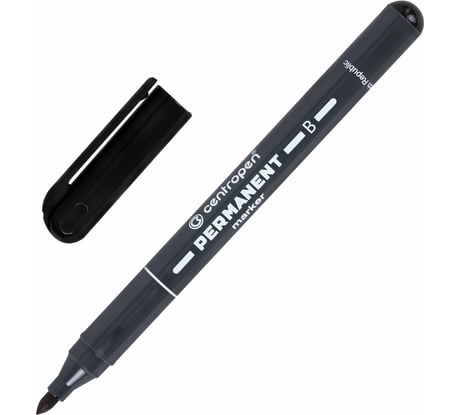 Маркер перманентный ОФИСМАГ CENTROPEN 2836, ЧЕРНЫЙ, круглый наконечник, 2 мм, 6 2836 0012 152022