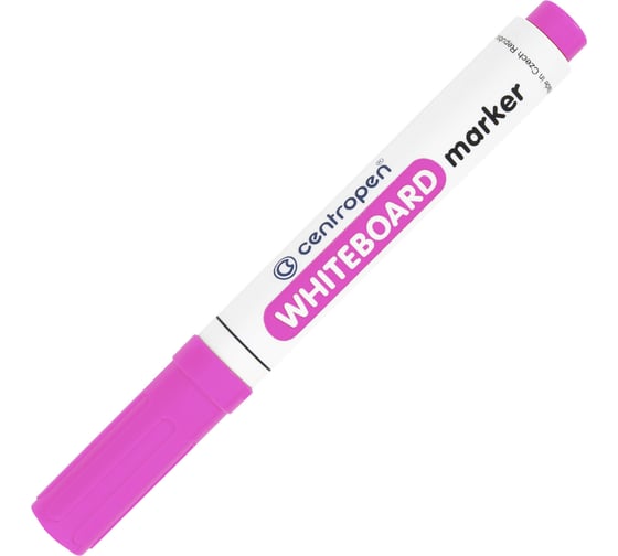 Маркер стираемый для белой доски ОФИСМАГ РОЗОВЫЙ CENTROPEN "Dry-Wipe", круглый наконечник, 2,5 мм, 8559, 5 8559 0103 152016