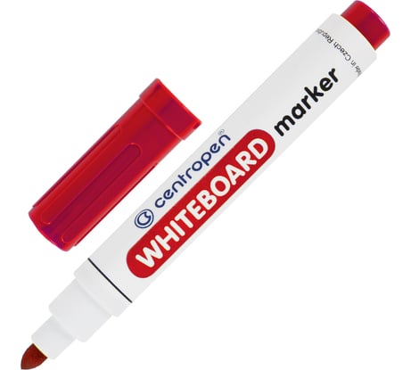 Маркер стираемый для белой доски ОФИСМАГ КРАСНЫЙ, CENTROPEN "Dry-Wipe", 2,5 мм, 8559, 5 8559 0104 151108