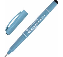 Ручка капиллярная (линер) ОФИСМАГ ЧЕРНАЯ CENTROPEN "Document", трехгранная, линия письма 0,7 мм, 2631/0,7, 2 2631 0104 142296