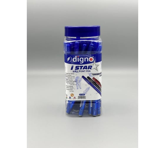 Набор шариковых ручек Digno i-Star 0,7 мм, чернила синие, упаковка 25 шт. iStar-25-Blue