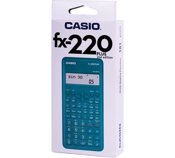 Калькулятор инженерный CASIO FX-220PLUS-2-S (155x78 мм), 181 функция, питание от батареи, сертифицирован для ЕГЭ, FX-220PLUS-2-S- ОФИСМАГ 250393