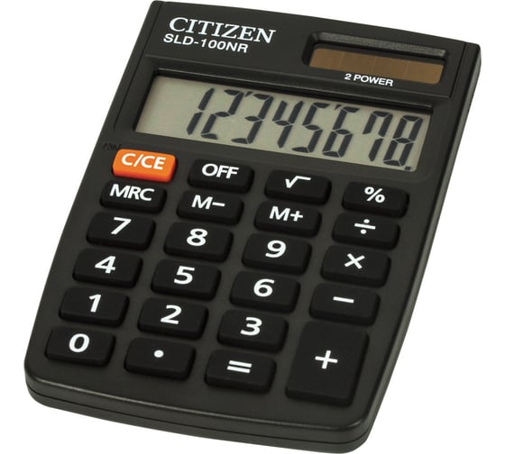 Калькулятор карманный CITIZEN SLD-100NR (90x60 мм), 8 разрядов, двойное питание ОФИСМАГ 250086