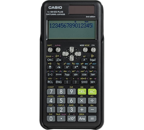 Калькулятор инженерный CASIO FX-991ES PLUS-2 (162x77 мм), 417 функций, двойное питание, сертифицирован для ЕГЭ, FX-991ESPLUS-2S ОФИСМАГ 250395