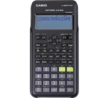 Калькулятор инженерный CASIO FX-82ESPLUS-2-WETD (162x80 мм), 252 функции, батарея, сертифицирован для ЕГЭ, FX-82ESPLUS-2-S ОФИСМАГ 250394