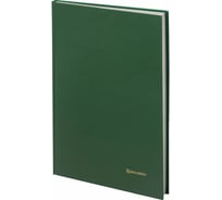 Книга учета BRAUBERG 96л, клетка, твердая, А4, 200х290мм, зеленая 130222