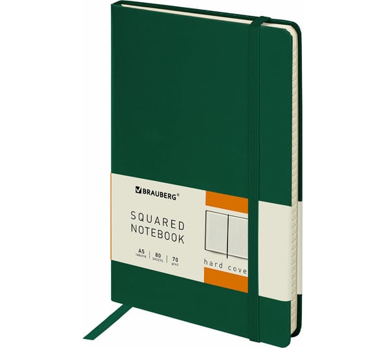 Блокнот BRAUBERG Metropolis А5, 148х218мм, 80л, зеленый 111583