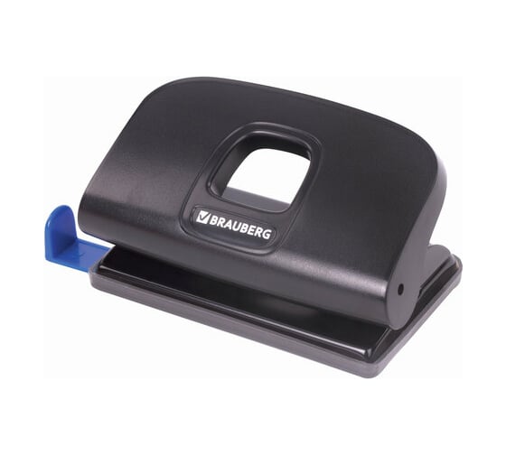 Дырокол BRAUBERG Super до 10 листов, черный 229090 1