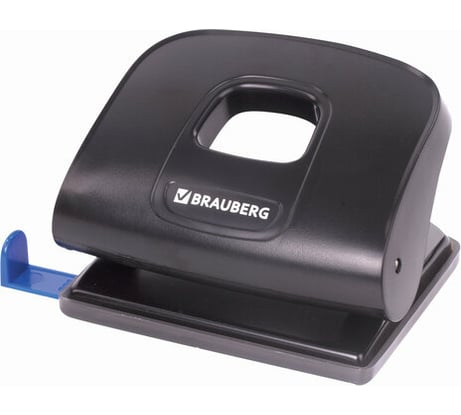 Дырокол BRAUBERG Super до 20 листов, черный 229091