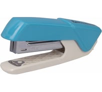Степлер BRAUBERG ADVANCED №10, до 15 листов, с антистеплером, голубой 228747