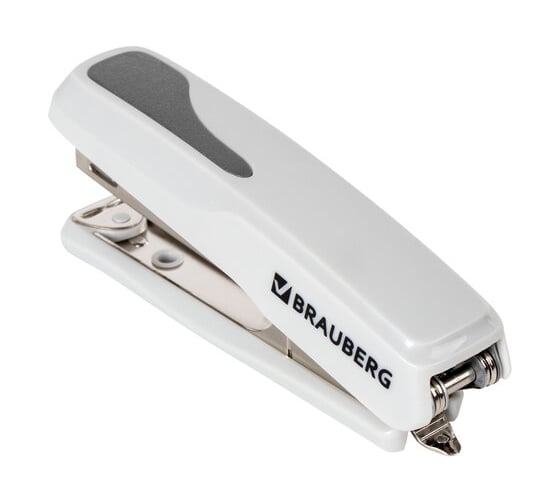 Степлер BRAUBERG Super №10, до 20 листов, антистеплер, серый 229083