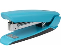 Степлер BRAUBERG ULTRA №10, до 20 листов, с антистеплером, голубой 228755