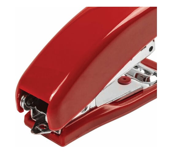 Степлер BRAUBERG Classic МИНИ №10, до 12 листов, с антистеплером, красный 228498