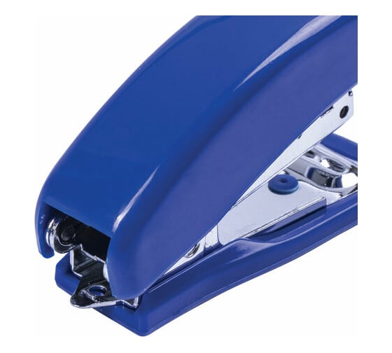 Степлер BRAUBERG Classic МИНИ №10, до 12 листов, с антистеплером, синий 228497