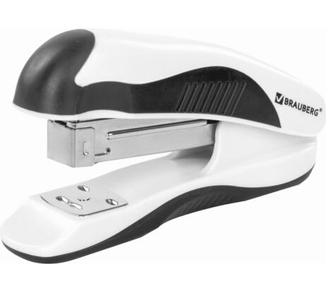 Степлер BRAUBERG JET PRO №24/6 26/6, до 25 листов, бело-черный 228585
