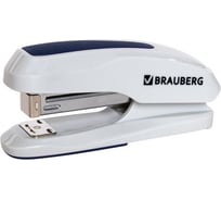 Степлер BRAUBERG Super №24/6 26/6, до 30 листов, серо-синий 229087