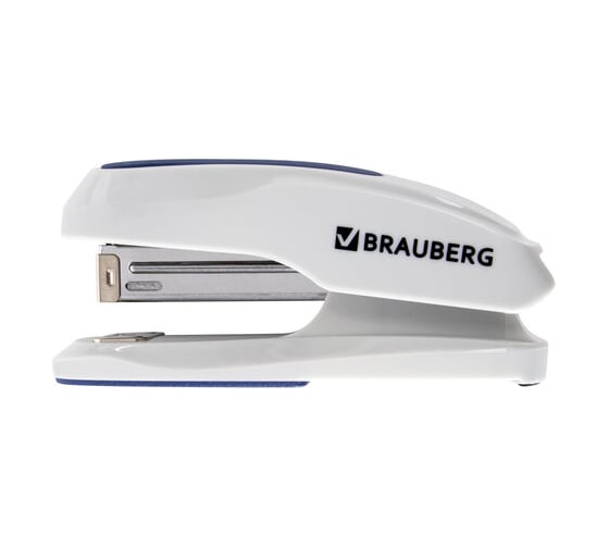 Степлер BRAUBERG Super №24/6 26/6, до 30 листов, серо-синий 229087