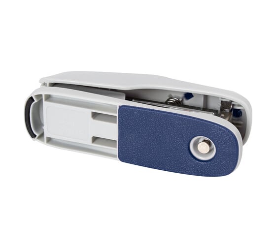 Степлер BRAUBERG Super №24/6 26/6, до 30 листов, серо-синий 229087
