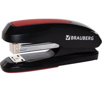 Степлер BRAUBERG Super №24/6 26/6, до 30 листов, черно-красный 229085 16424809