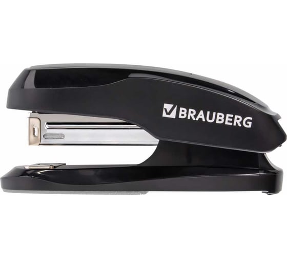 Степлер BRAUBERG Super №24/6 26/6, до 30 листов, черно-серый 229086