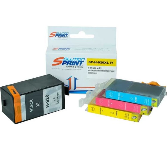 Комплект картриджей Solution print Solutionprint Sprint SP-H-920XL Bk CD975AE/ 920XL C CD972AE/ 920XL M CD973AE/ 920XL Y CD974AE для HP совместимый 68606/68607/68608/68609 1