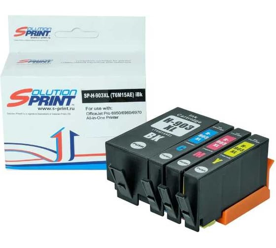Набор картриджей Solution print Solutionprint SP 903XL для HP (4 цвета) 291669/291670/291671/291672 1