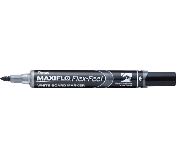 Маркер для досок Pentel Maxiflo черный, 1-5 мм MWL5SBF-A
