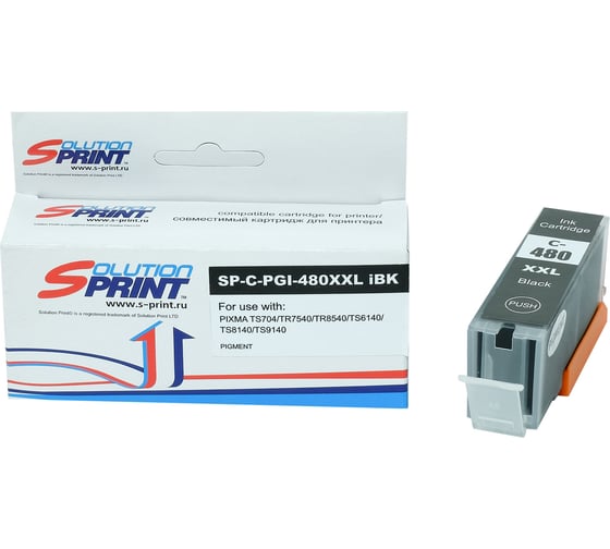 Картридж Solution print Solutionprint SP PGI-480PGBK XXL (2077C001) для Canon, черный пигмент 291663