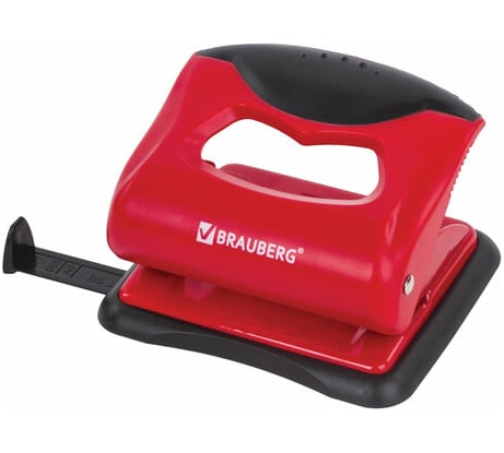 Дырокол BRAUBERG JET PRO до 20 листов, красно-черный 228599