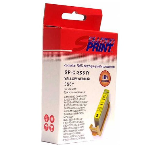 Картридж Solution print SP BCI-3eY (4482A002) для Canon, желтый Solutionprint 26200 1