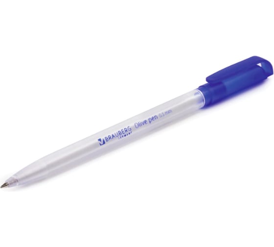 Масляные шариковые ручки BRAUBERG Olive Pen НАБОР 3 шт СИНИЕ узел 0,7 мм линия 0,5 мм141478