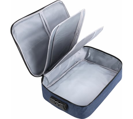 Папка-органайзер для документов BRAUBERG с кодовым замком СИНИЙ ВОДОНЕПРОНИЦАЕМЫЙ А4 271961