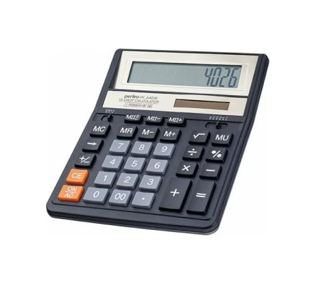 Бухгалтерский калькулятор Perfeo PF A4026 12-разрядный, черный 30011242