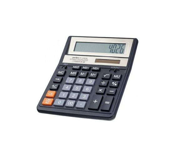 Бухгалтерский калькулятор Perfeo PF A4026 12-разрядный, черный 30011242