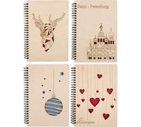 Блокнот Волшебная страна А5 с деревянной обложкой 006320