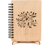 Блокнот Волшебная страна Б.А6 029 с деревянной обложкой А6 Дерево 006530