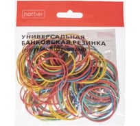 Резинка банковская HATBER цветная диаметр 38 мм, длина 60 мм 083964