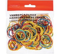 Резинка банковская HATBER цветная диаметр 25 мм, длина 40 мм 083958