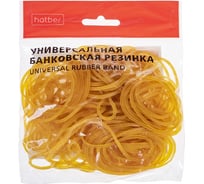 Резинка банковская HATBER 100% натуральная диаметр 38 мм, длина 60 мм 083944