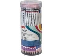 Чернографитный карандаш HATBER трехгранный корпус, 72 шт., Ruler 076495