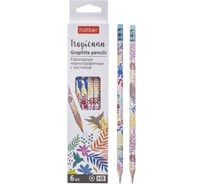 Набор чернографитных карандашей HATBER круглый корпус, 6 шт., Tropic 079551