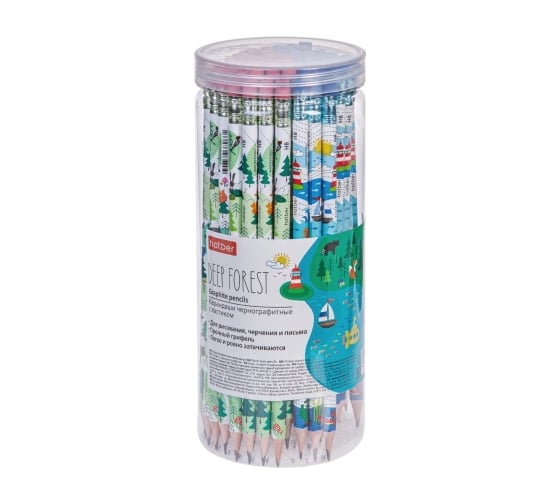 Чернографитный карандаш HATBER Deep Forest круглый корпус, 72 шт. 065980