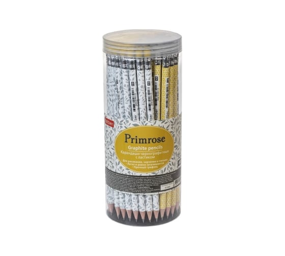 Чернографитный карандаш HATBER круглый корпус, 72 шт., Primrose 079533